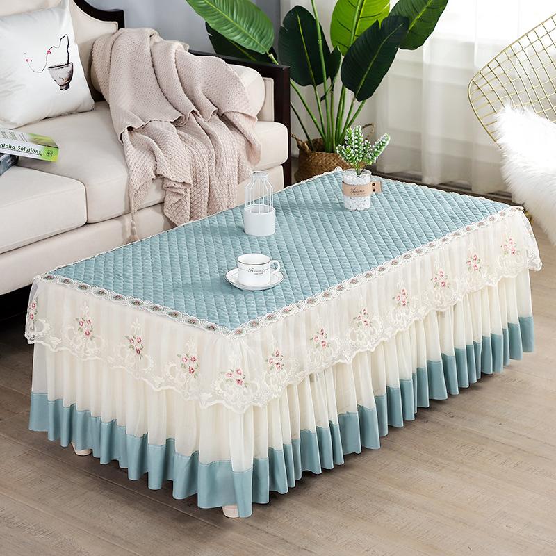 Modern Simple Household Tablecloth Processing Cotton And Linen Fabric Rectangular Peach Skin Velvet Table Cloth Coffee Table Cloth