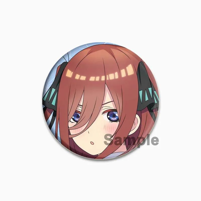 

32/44/58 мм Quintessential Quintuplets Pin Handmade Brooch для одежды Cartoon Cosplay Badge Украшение для рюкзака Ювелирные изделия Детский подарок 32mm