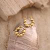 Geometric Irregular Hammered Stainless Steel Stud Earrings for Women Fashion Jewelry