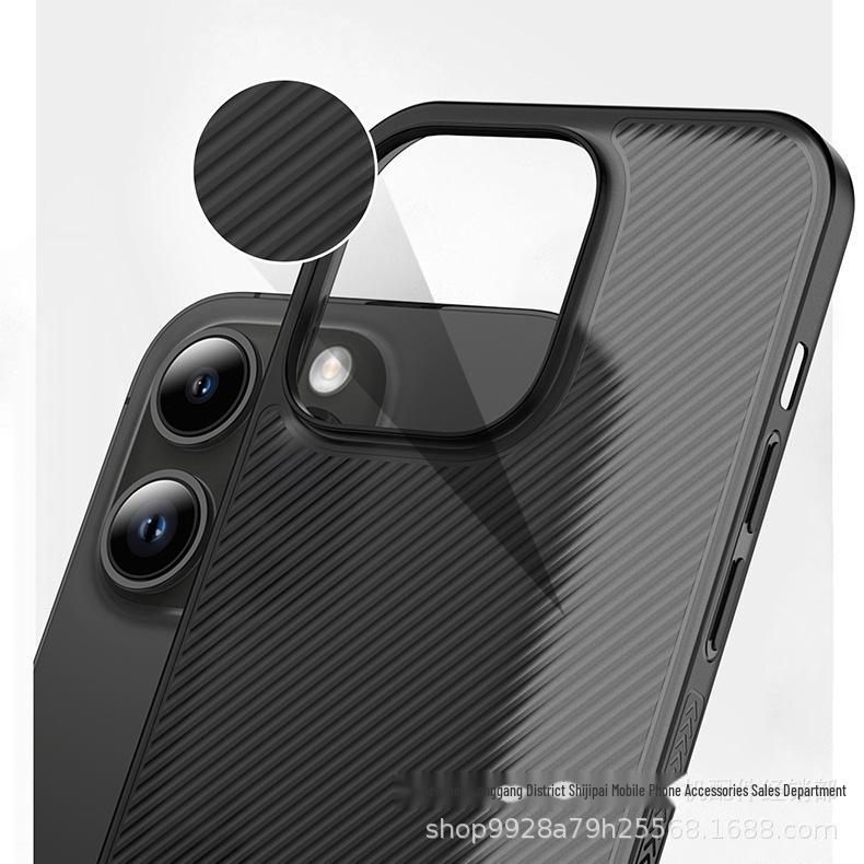 

iPhone 15 Ultra-Thin Frosted Striped PP Case for Apple 14 Pro Max, Compatible with Bare Watch 13 iPhone 13 Pro Max