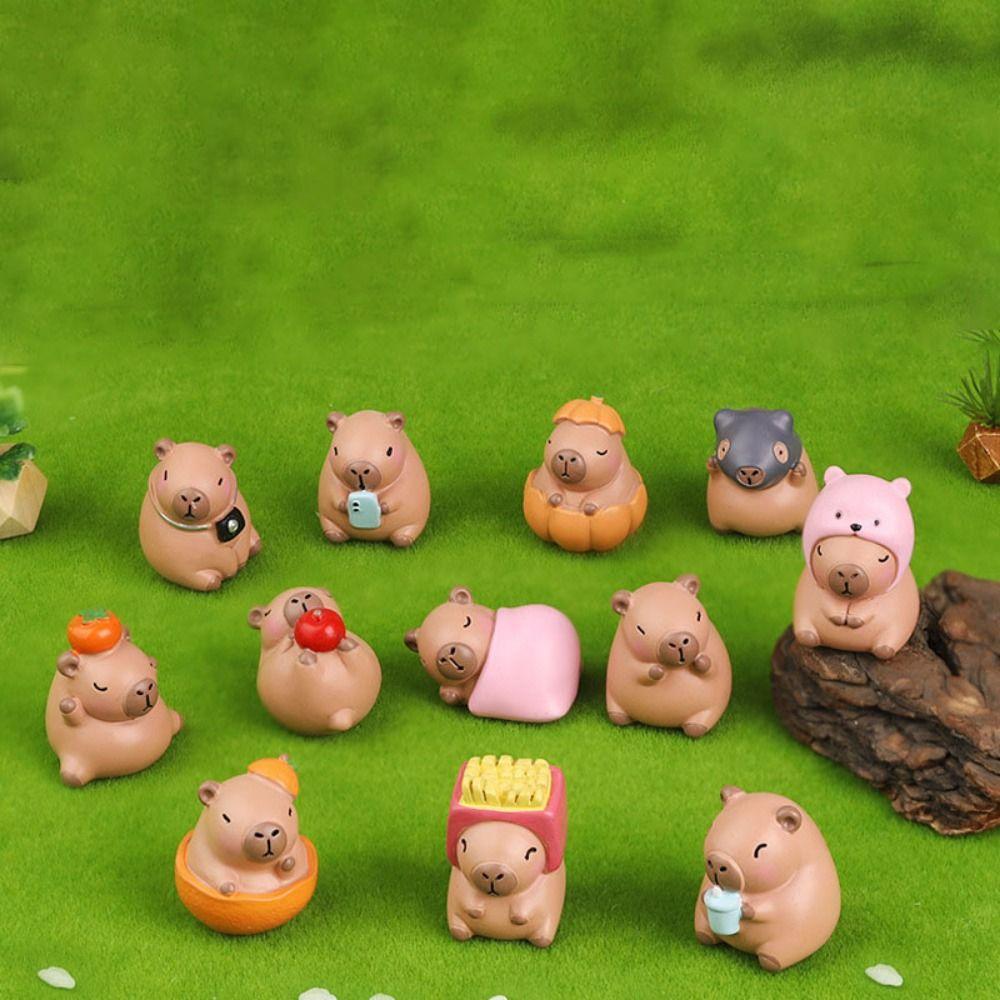 3D Simulation Mini Capybara Cute Simulation Capybara Model Capybara Figurine  Children Birthday