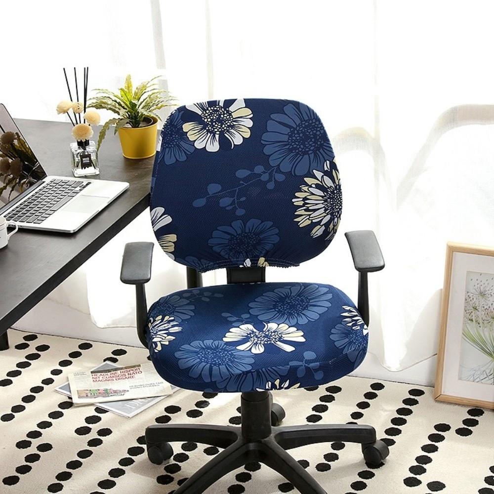 Anti-dust Office Chair Cover Removable Armchair Slipcovers Fashion Split Seat Cover