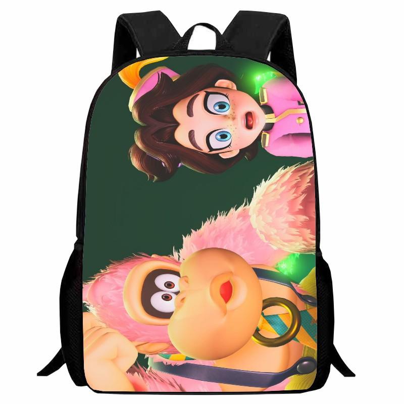 Donkey Kong Bananza, full-open student schoolbag, cartoon backpack, male