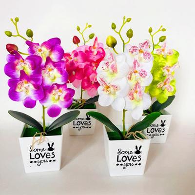 Artificial Pot Plant Acccessories Fake Phalaenopsis Flower