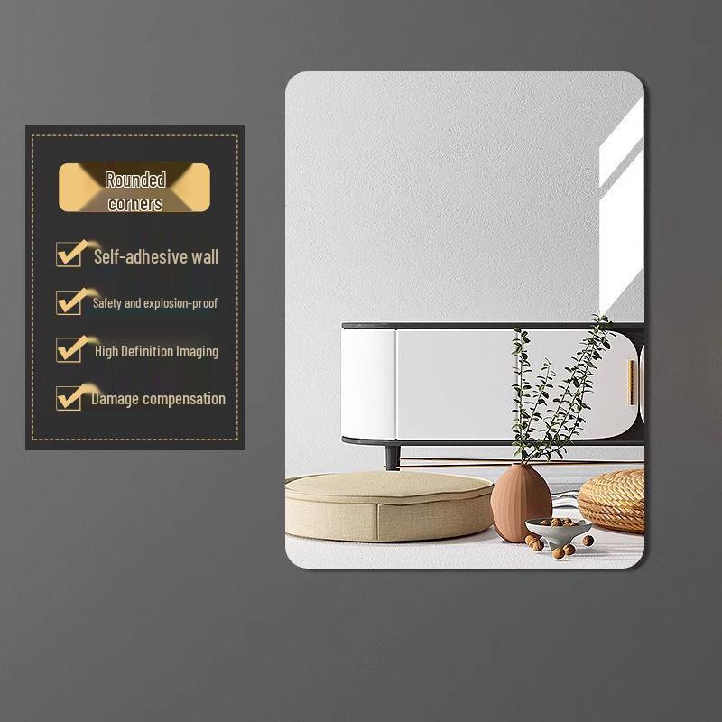 Self-Adhesive Acrylic Full-Body HD Mirror for Bathroom and Makeup