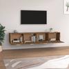 Wall Cabinets 2 Pcs Smoked Oak 100 X 36.5 X 35 Cm Wood Based Material