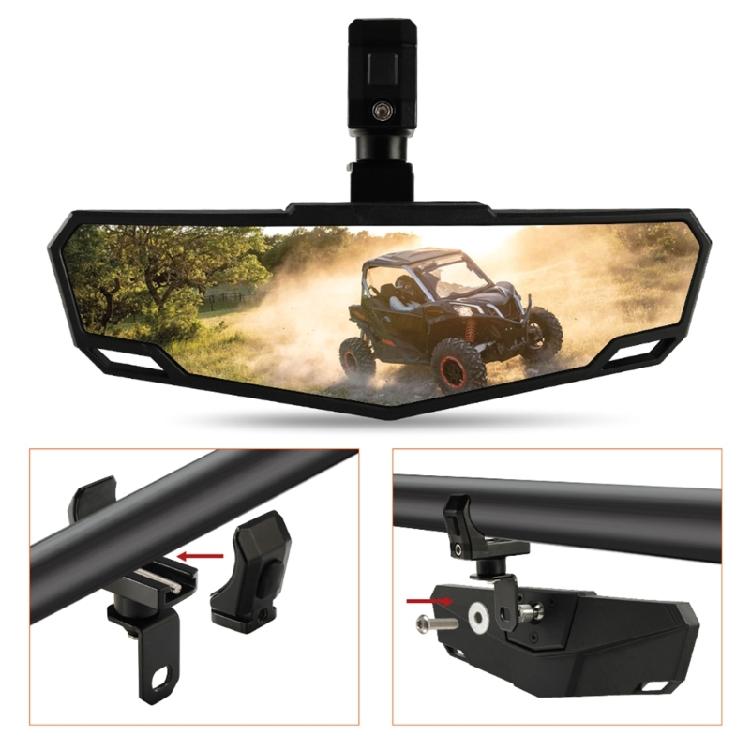 UTV Rear View Mirror System Adjustable Clamp Mounting Suitable For Various Side By Side Vehicle Models Adventure Rides