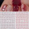 Valentine'S Day 3D Bow Nail Stickers French Minimalist Red Bowknot Designs Self-Adhesive Decals For Diy Nail Decor Itemations