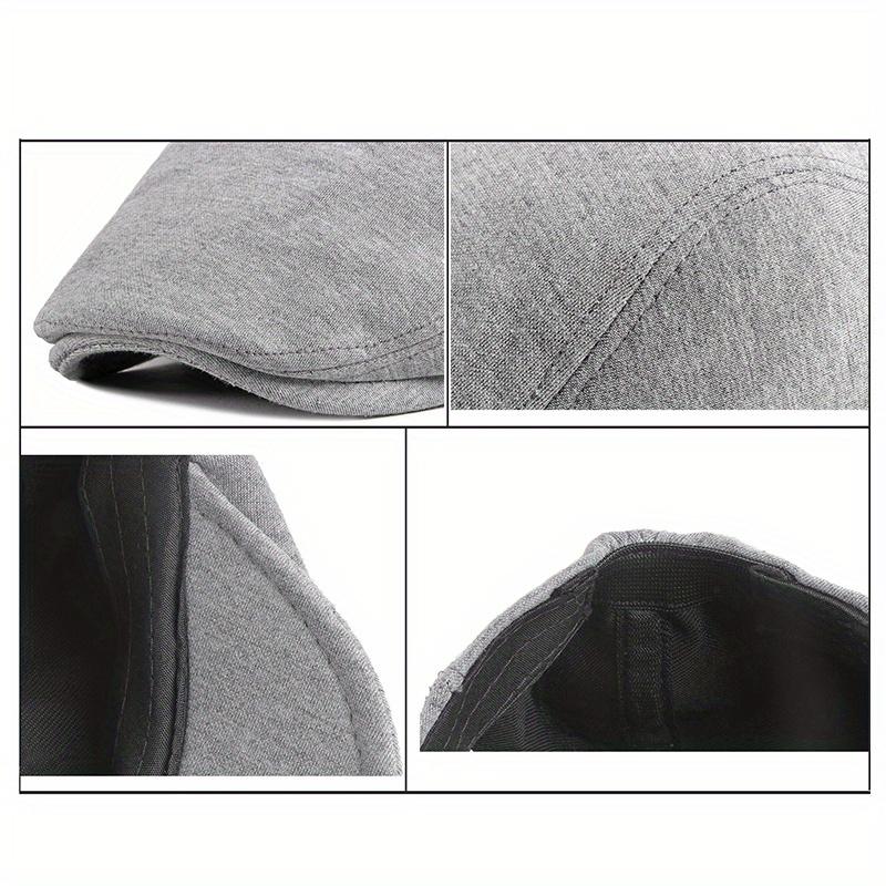 Lässige einfarbige Baskenmütze für Herren Britische Schirmmütze Baumwolle Schiebermütze Straßenmalerhut Outdoor Sonnenschutz Schiebermütze Schirmmütze