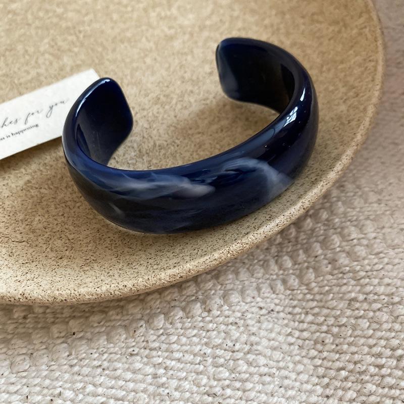 Europejski i Amerykański Akrylowy Geometryczny Okrągły Bransoletka - Luksusowa Wysokiej Klasy Przesadzona Biżuteria Ręczna