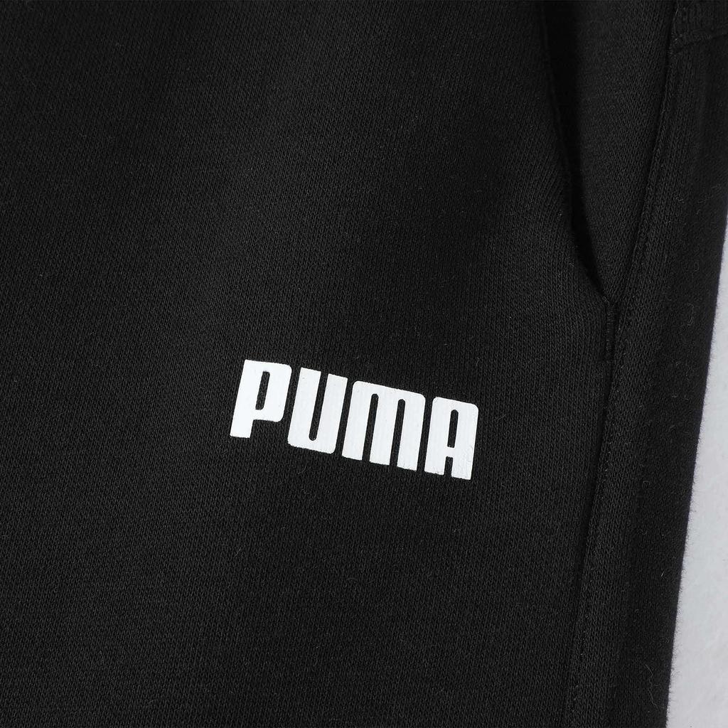 Puma Solid Color Fleece Comfortable Breathable Soft Skin-Friendly Wide-Leg Casual Pants Women bottoms Black 689591-01