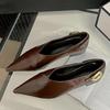 Fashion Pointed Toe Low Heels Shoes Woman 2025 Female Footwear Modis Oxfords British Style Casual Sneaker New Dress Cute Leather Retro