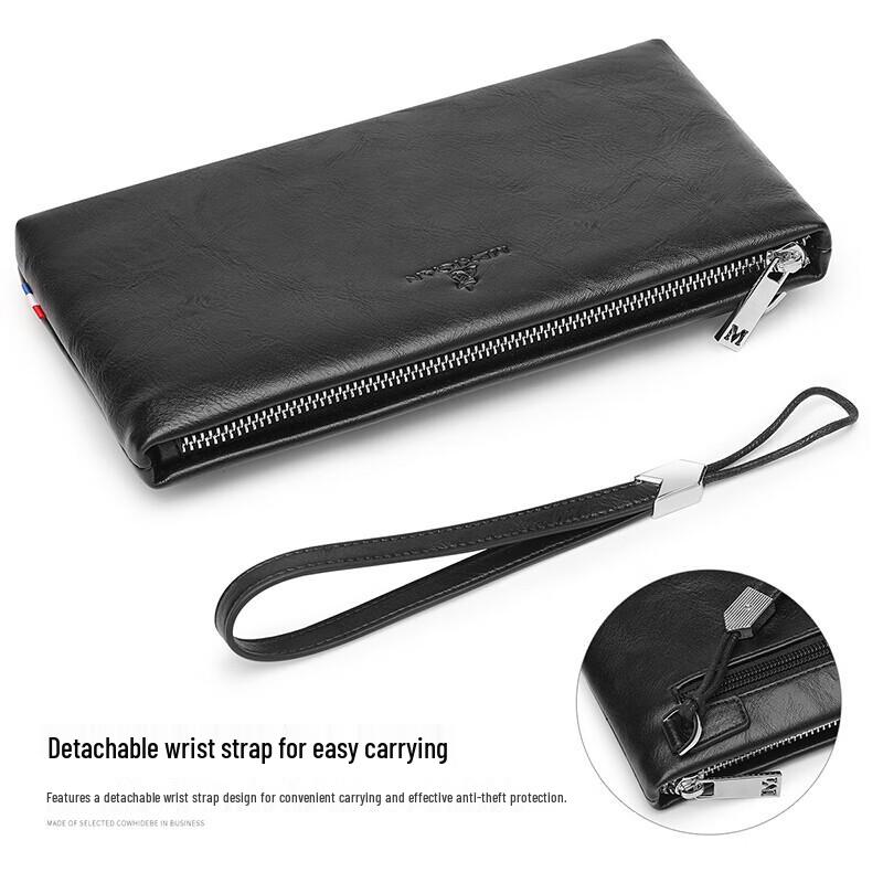 Men's Large Capacity PU Leather Clutch Bag