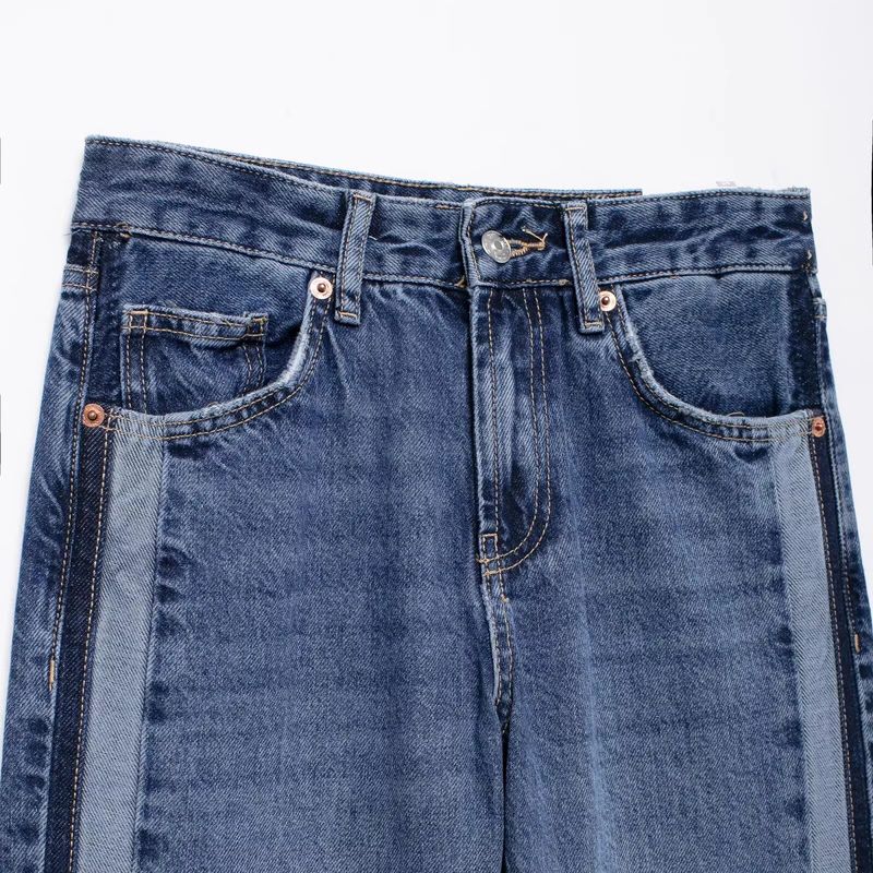 Kaslead New Arrival Women's Clothing Fashion Style Stylish Simple and Versatile Mid Waist Wide Leg Denim 6045211