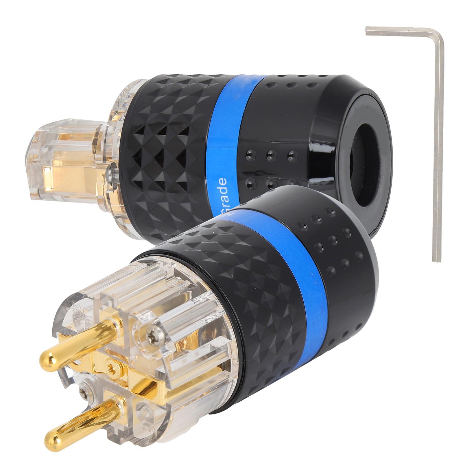 

Monoso Power Plug Прозрачная чистая медь 24K GoldPlate o Разъем Power Plug