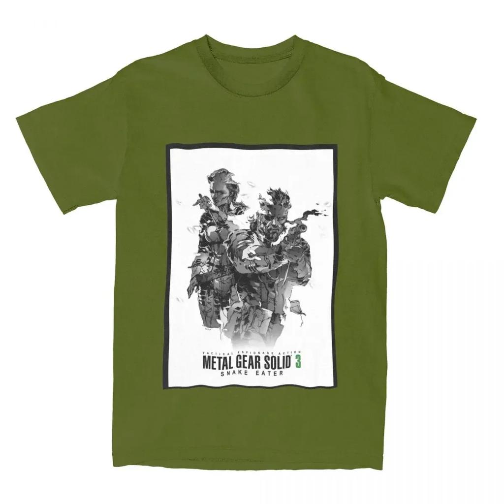 Metal Gear Solid 3 Poster T Shirt MGS3 Game Novelty Tees Short Sleeve Crewneck T-Shirt Cotton 4XL 5XL Clothing
