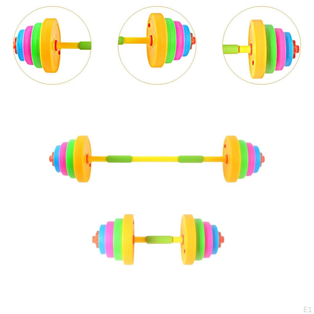 Kids Toys Dumbbell and Barbell Adjustable Weight Gym Fitness Strength Training Sensory
