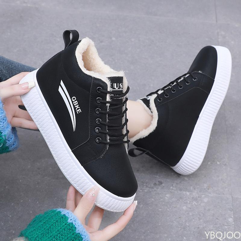 Fashionable Versatile High Top Cotton Shoes Women Thick Soled Winter New Item Warm Comfortable Anti Slip Snow Cotton Boots