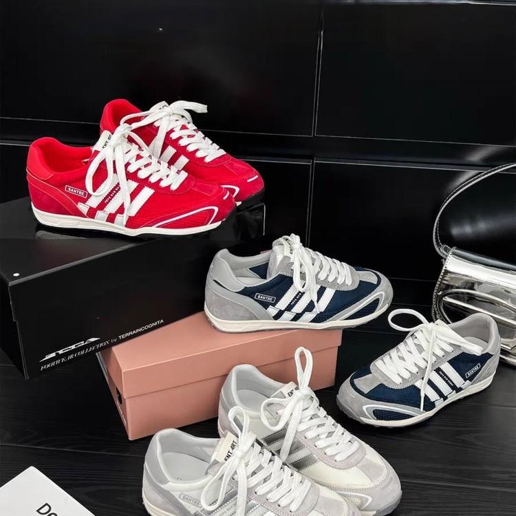 Retro Inner Height Increase German Training Shoes Women's 2025 New Summer Versatile Breathable Mesh Forrest Gump Shoes Soft-soled Mountaineering Shoes