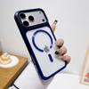 Support de téléphone de luxe plaqué avec support pour appareil photo pour iPhone 17 17Pro 17 Pro Max Pour Magsafe Magnétique Housse de protection en verre pour objectif