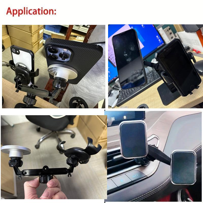 Universeller 17mm Kugelkopfwagen-Handyhalter Verlängerungsadapterhalter Modifikationszubehör zum Verbinden von 2 Mobiltelefonen
