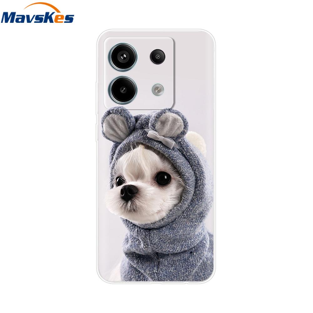 Handyhülle Für Xiaomi Redmi Note 13 Pro 5G Rückseite Niedlich Stoßfest Weich Klar Silikon TPU Für Redmi Note13 Note 13 Pro Funda
