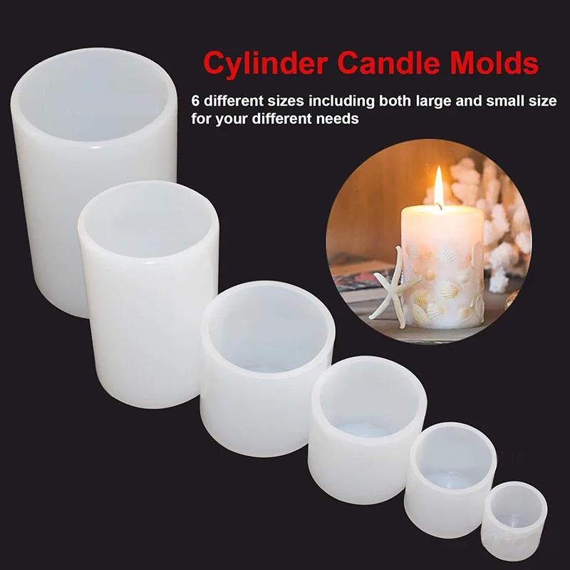 1PC Candle Molds for DIY Crafts Wax Candle Making 3D Making Soaps Multi-size Pillar Casting Silicone Moulds Hexagonal Cylinder