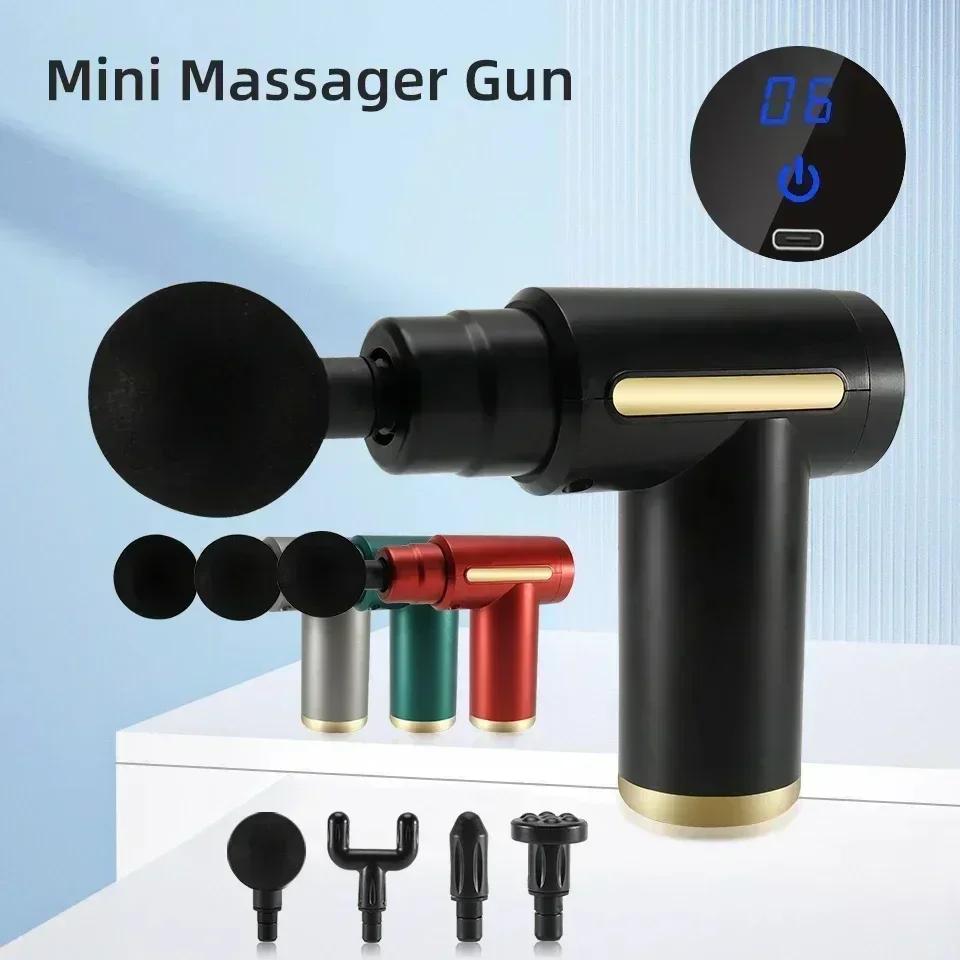 Mini fascia gun muscle relaxation massager handheld decompression tool mini slimming waist and leg fitness equipment