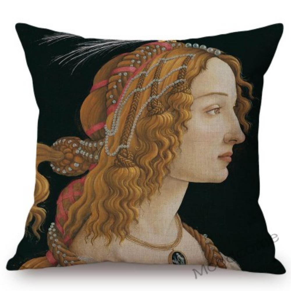 Sandro Botticelli Florence Art Geburt der Venus, weltberühmtes Ölgemälde, dekorativer Kissenbezug, Baumwollleinen, Sofakissenbezug