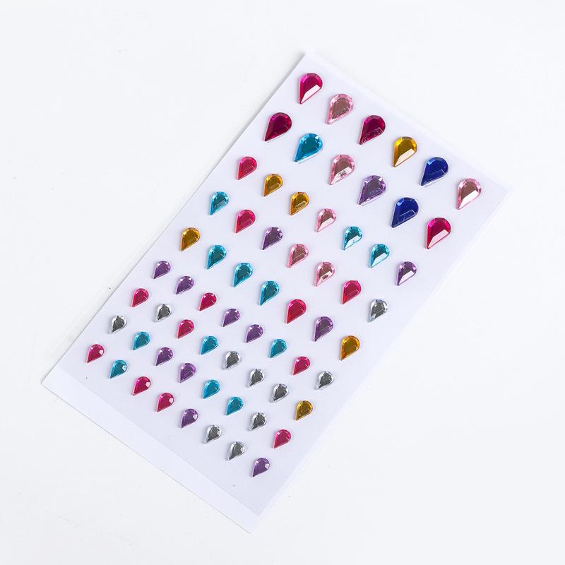 Kids DIY 3D Acrylic Shiny Diamond Gem Crystal Stickers for Makeup & Decorations