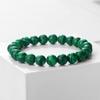 New Blue Malachite Natural Stone Bracelets Women Men Chakra Prayer Mala Buddhist Beads Bracelet Bangle Yoga Strand Charm Jewelry