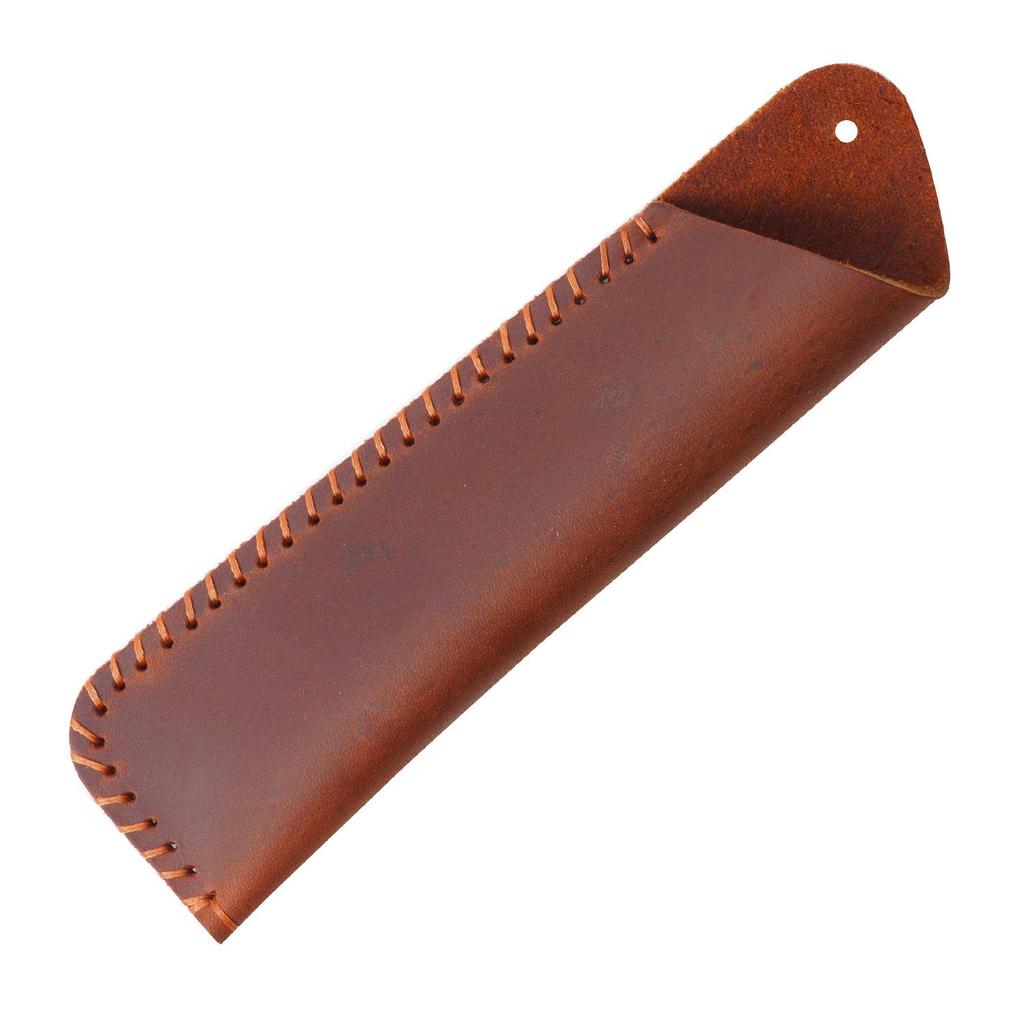 Cowhide Fountain Pen Sleeve - Personalized Retro Handmade Protective Cover with Large Capacity