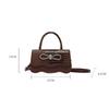 PU Leather Alligator Pattern Small Square Handbag Bow Design Women's Solid Color Fashion Shoulder Crossbody Bag AVE