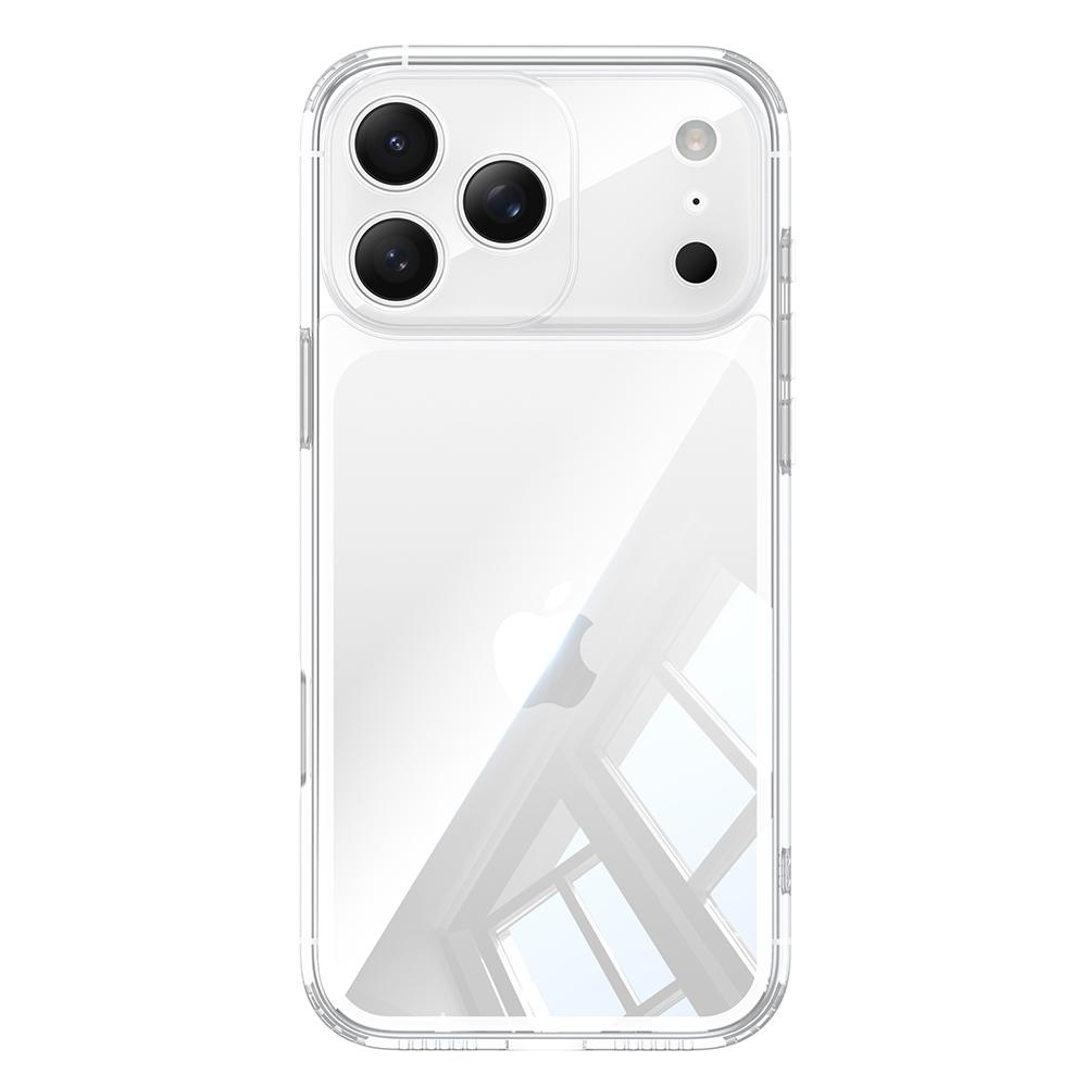 For iPhone 17 Pro Max Deksel Luftpute TPU+Glass Bakside Støtsikkert Telefondeksel