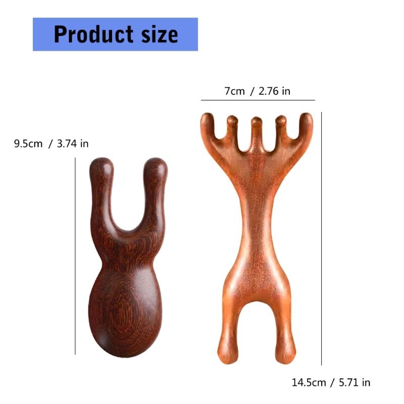 Handmade Sandwood Hair Comb And Face Massager Wide Tooth Comb For Scalp Health And Relaxation