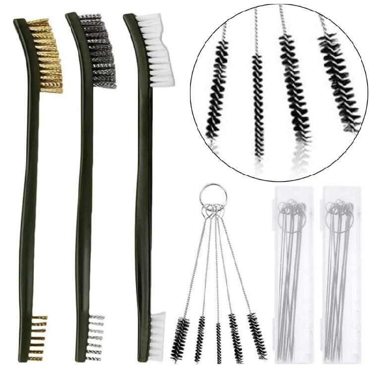 6 Pack Heavy Duty Carburetor Cleaning Set Contains 28 Pieces Of Needle Brushes And Scrapers
