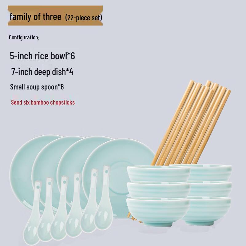 Ruhan 22-Piece European Style Ceramic Dinnerware Set