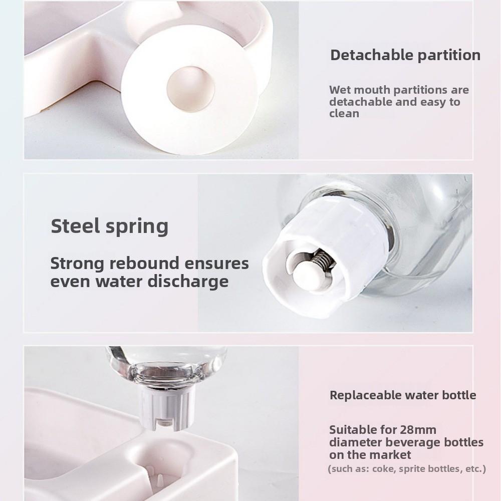 Pet Bowl Saves Space and Reduces Rollover Wet Mouth Cat Bowl Pet Automatic Water Dispenser Pet Food Basin Dog Bowl