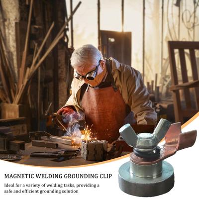 Pince Magnétique de Soudure Forte Liaison Magnétique Sangle Masse Machine à Souder Pince de Connexion Rapide pour Fil de Masse