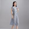 SOFSIL French Retro Mulberry Silk Floral Midi Dress