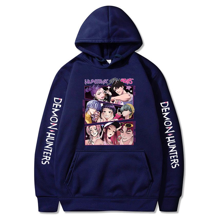 Kpoop Demon Hunters Hoodies Women Mange Vintage Hoody Clothes Y2k Hooded Streetwear Funny Movie Sweatshirts