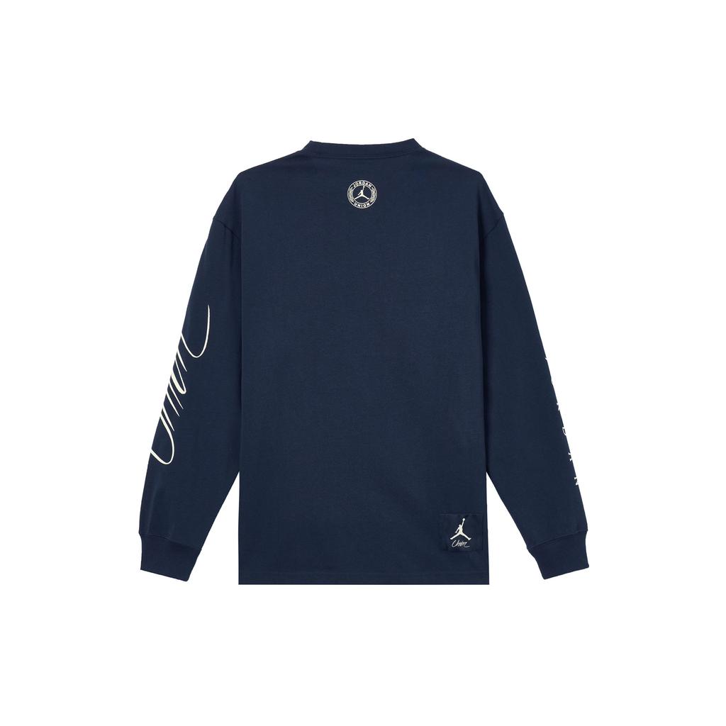 Jordan Maglietta a maniche lunghe X Union MJ (Dimensionamento dell'Asia) Blu Collegio/Bianco Cocco Uomo Streetwear DV7342-419