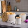 Beige Vegetables Dark Jar Potato Onion Garlic Breathable Storage Box Stackable Potato Storage Bucket