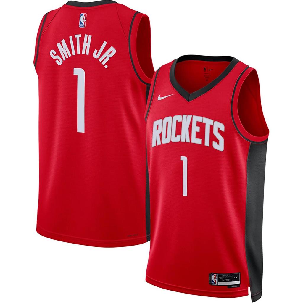 Nike NBA Team Print Jersey Tank Top Fan Edition 2022-2023 Season Signature Limited Edition Jabari Smith No. 1 Unisex Tops Red DN2006-663