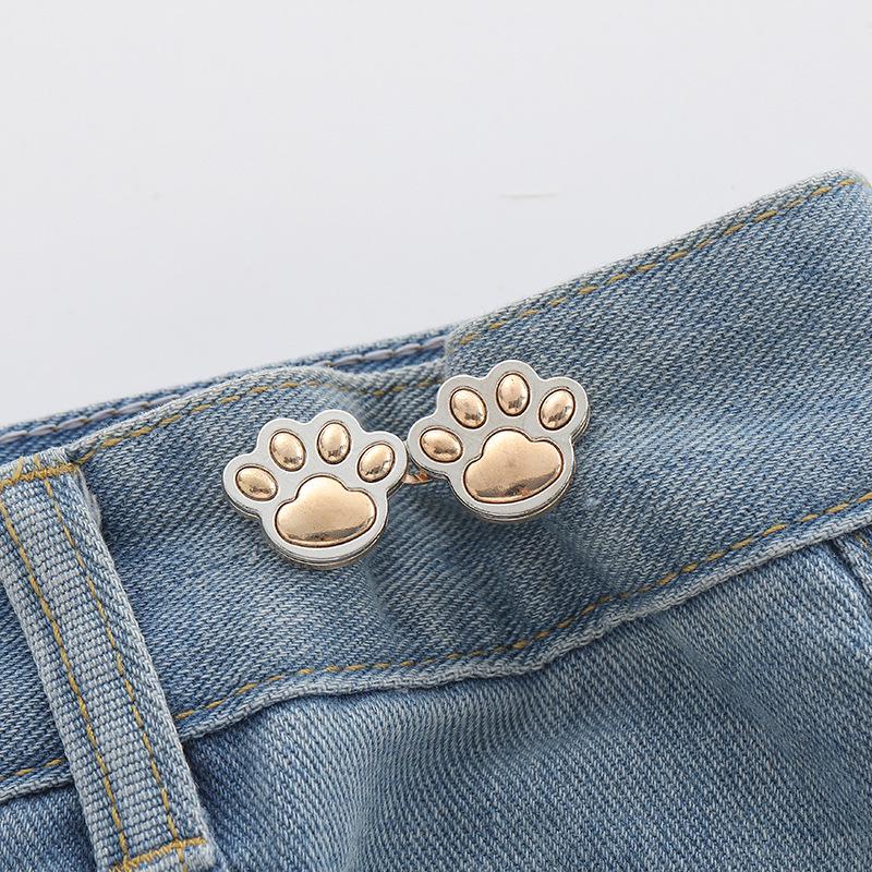 Adjustable Cat Claw Waist Buckle - Seamless, Detachable Button for All Waist Sizes
