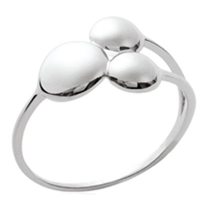 Silberring 'Choréographie' Silber (rhodiniert) - 15x10 mm