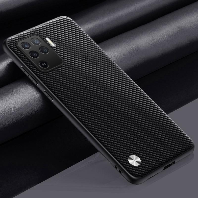 Luxury PU Leather Case For OPPO A94 4G F19 Pro Back Cover Matte Silicone Phone Case For OPPO Reno 5 Lite 5Lite Reno5 Lite 5F