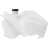 Mallofusa Motorcycle Radiator Water Coolant Reservoir Overflow Tank Replacement Compatible for Ninja ZX-6R 2009 2010 2011 2012 White