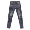 Herren Tigerkopf Slim Fit Jeans: Trendig, Retro, Elastisch