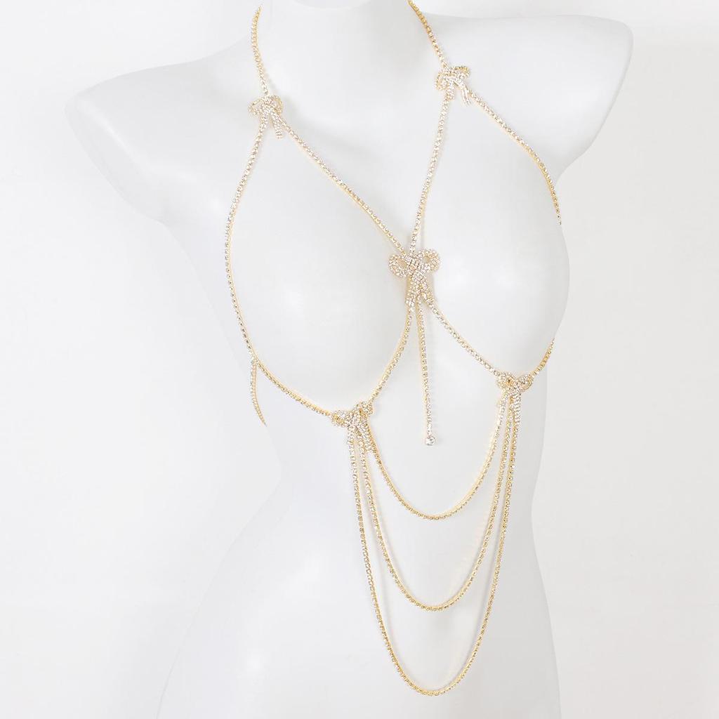 Chic Rhinestone Multi-layer Bikini Body Chain for Women